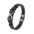 thumbnail image 2 of sweethay de cuero para hombre, elegante para decoración de muñeca, para hombre, pulseras para hombre, decoraciones para vestido, regalo de Ropa, zapatos y accesorios Miscelánea Negro/19cm, 2 of 6