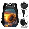 thumbnail image 3 of Easygdp Sunset Coast Sunflower Mochila para Laptop de Viaje con Puerto USB, Mochila para Laptop con Puerto de Carga USB para Mujeres y Hombres, 3 of 7