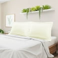 thumbnail image 2 of PiccoCasa 2 Pack Satin Pillow Shams with Envelope Closure, Cream King(20"x36"), 2 of 6