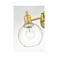 thumbnail image 3 of Living District Davian 1-Light Metal/Glass Swing Arm Wall Sconce in Brass/Clear, 3 of 6