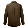 thumbnail image 5 of Mens Welding Jacket Casual Retro Slim Fit Button Down Pockets Wind Breaker Jackets Mens,Khaki,L, 5 of 6