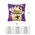 thumbnail image 3 of Halloween Throw Pillow Covers, Halloween Happy K Square Pillow Cases with Invisible Zipper for Halloween Decorations, Farmhouse Halloween Decor 20x20, 3 of 7