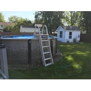 confer plastics a-frame 7200 above ground adjustable pool roll-guard safety ladder