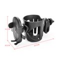 thumbnail image 5 of Portavasos 2 en 1, Portavasos para cochecito, Organizador para cochecito, Portavasos para cochecito con soporte para teléfono móvil, Soporte para teléfono con rotación de 360 ​​para bicicleta, cochecito, silla de ruedas   JM, 5 of 5