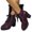 07#Wine, variant on Women's Eye-Catching Gloss Croc Ankle Boot Round Toe Front Lace Side Zip Lug Platform Chunky Block Heel Versatile Everyday Punk Fashion Moto Booties For Women