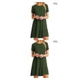 thumbnail image 1 of Qarigey Vestido de mujer con estilo Color sólido Cuello Camiseta suelta Vestidos Casa de vacaciones Viajar Ropa de playa Regalos de Type7 NO7, 1 of 6