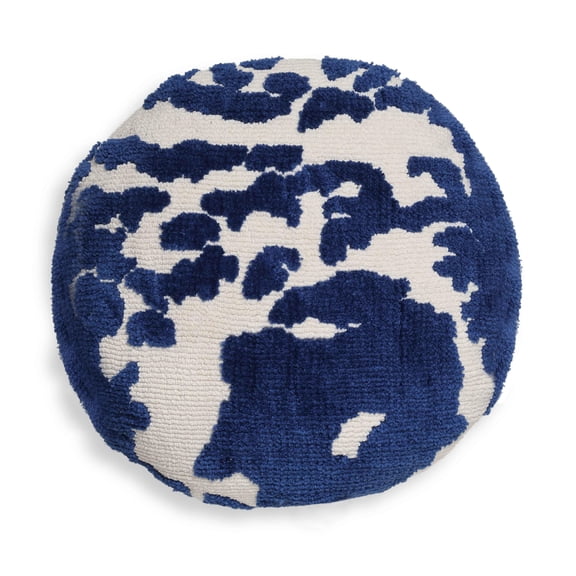 Coast Blue Tufted 20" Round Pillow