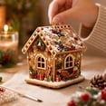 thumbnail image 4 of YingYouFu Christmas Wooden House Diamond Art Ornaments, Cute 3D Pearl Painting Crafts for Adults, Home Indoor Christmas Decorations for Wall Party Holiday, 4 of 7