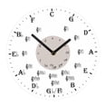 thumbnail image 4 of Reloj de pared con notas musicales, decoración de pared silenciosa, reloj redondo de regalo moderno para 30 centímetros, 4 of 9