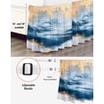 thumbnail image 3 of Blue Yellow Wrap Around Bed Skirts for California King Bed 18" Drop,Bed Skirt with Adjustable Elastic Belt Dust Ruffle Bed Valance for Bedroom Hotel Modern Abstract Oil Painting Ombre Bed Frame Cover, 3 of 7
