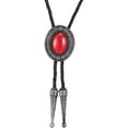 thumbnail image 2 of Vintage Bolo Tie Cowboy Western Bolo Tie with Black Stone Pendant Necklace, 2 of 14