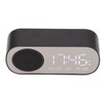 thumbnail image 1 of Reloj despertador, reloj despertador con radio y dos altavoces, reloj despertador digital con altavoz Bluetooth, artesanía excepcional, 1 of 12
