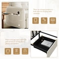 thumbnail image 6 of 80" Extra Long Pull Out Sleeping Lounge, 3-in-1 Sleeper Chair Bed with USB Charging, Storage Pockets, Multi-Functional Chenille Single Sofa Bed for Living Room&Apartment, Beige, 6 of 9