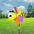 thumbnail image 4 of 6 piezas de molinillos de viento de abeja, molinillos de viento de animales en 3D, adornos de estacas para jardín para césped y patio, 4 of 5