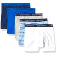 thumbnail image 1 of Calzoncillos tipo bóxer Calvin Klein para niños pequeños, paquete de 5 unidades, blanco/azul/gris, 1 of 6