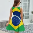 thumbnail image 6 of Brazilian Flag Women's Tank Dress V Neck Sleeveless Summer Sundress, 6 of 7