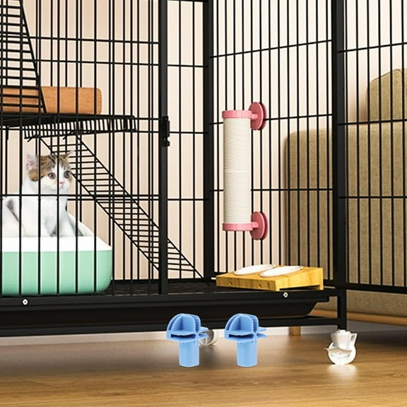 OUNONA 10pcs Bird Cage Caster Accessories Plastic Cat Cage Replacement Wheel Connectors Small Swivel Wheel Adapters Rolling Caster Socket Sleeves Sky-blue