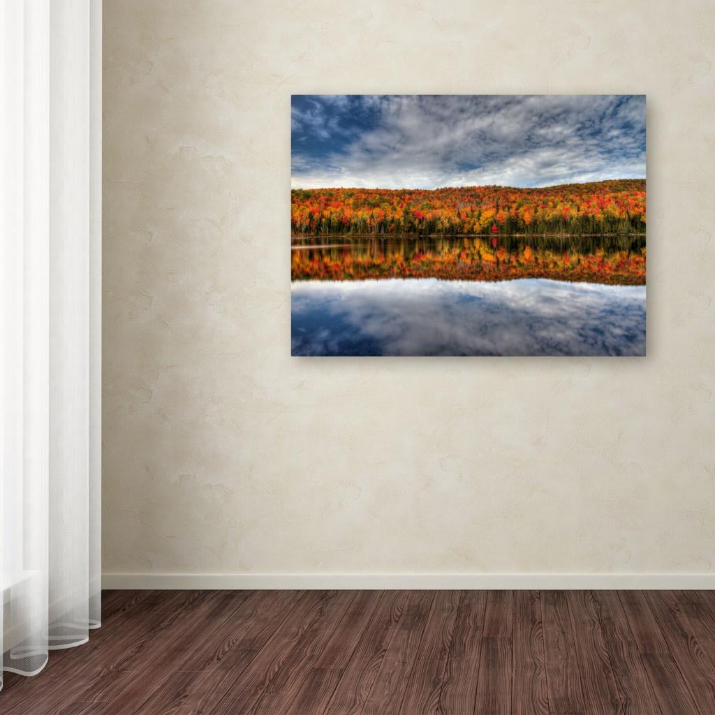 Trademark Fine Art 'Autumn Reflection' 30" x 47" Canvas Art