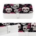 thumbnail image 4 of Skull Elegant Jewelry Box Organizer with Removable Compartment and Earring Holder - Portable PU Leather Storage Case, 4 of 6