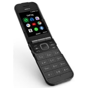 Case for Nokia 2720 V Flip Phone, Nakedcellphone [Black] Protective Snap-On Hard Shell Cover [Grid Texture] for Verizon TA-1295, 2720V