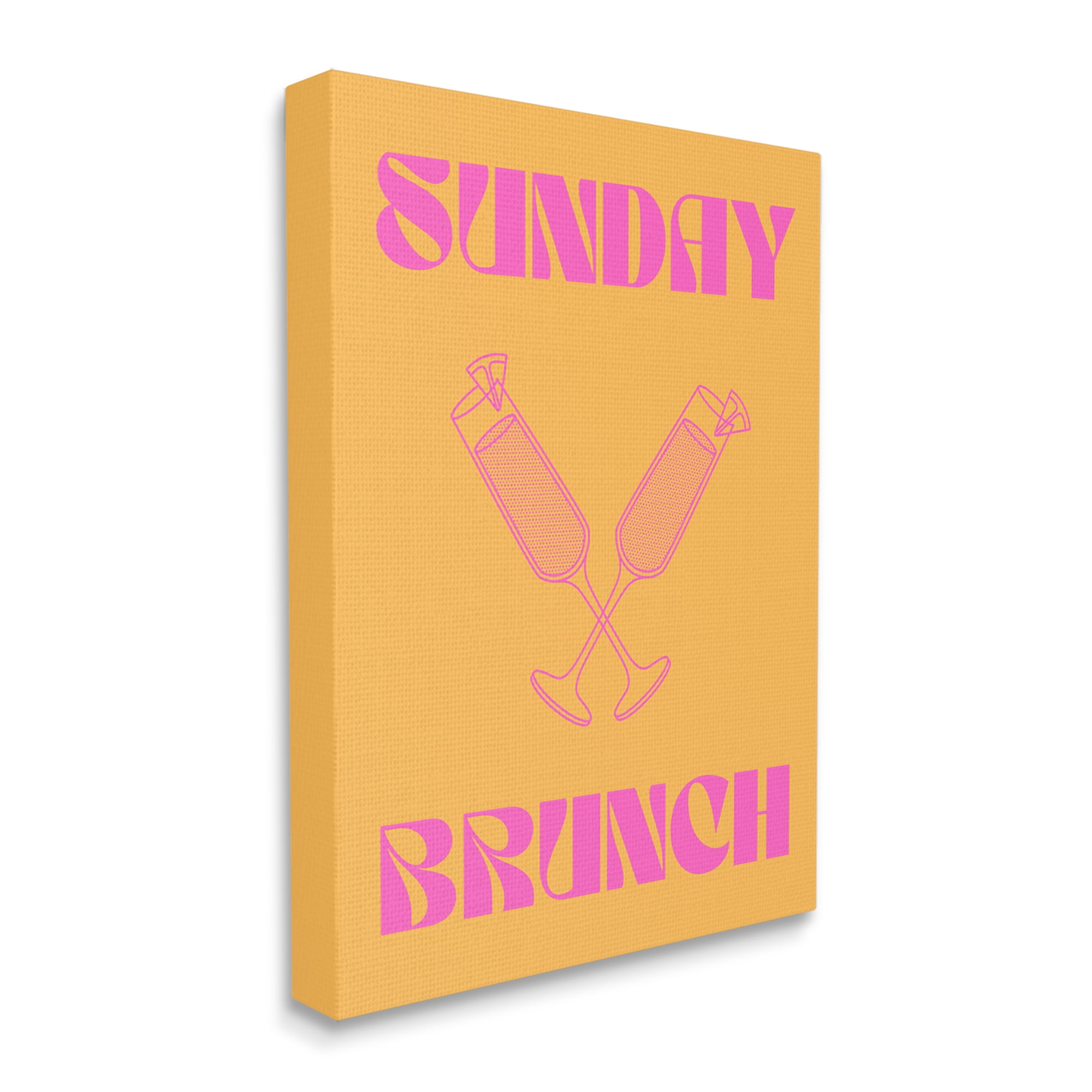 Stupell Industries Sunday Brunch Mimosas Food & Beverage Painting Gallery Wrapped Canvas Art Print Wall Art, 30 x 40