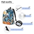 thumbnail image 3 of Goofa The Nightmare Before Christmas Pattern Durable Canvas Daypack - High-Quality Vintage Backpack, Compact & Versatile for Travel and Everyday Use-Medium, 3 of 5