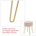 thumbnail image 4 of Patiojoy Modern Round Velvet Footrest Stool Upholstered Vanity Ottoman Chair Pink, 4 of 6