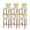 Yellow, variant on Burnt Orange Bar Stool Covers Set of 4, Modern Geometric Grey Oil Painting Abstract Stretch Washable Bar Chair Covers with Backs, Removable Pub Counter Height Chair Cover for Kitchen Dining Room Cafe