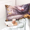thumbnail image 4 of Balery Warm Sunflower Sleeping Cat Funda de Cojín Estampada, Regalos para Mujeres, Regalos de Amor para Ella, Regalos para Novia o Esposa, Funda de Almohada-16"x24", 4 of 6