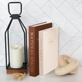 thumbnail image 3 of Aokeyee Decorative Books Storage Boxes Set of 2 Linen Fabric Textured Faux Books for Coffee Table & Office Bookshelf Decor, 3 of 9