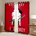 thumbnail image 2 of Homewish Ice Hockey Lover Black Out Curtains,Sport City Curtains Pack of 2 (42x63 Each),White Red Black Bedroom Curtains For Boys,Ultra Soft Bedroom Decorative, 2 of 6