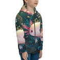 thumbnail image 5 of Pofeuu Whimsical Axolotl Fantasy Print Teenage Zipper Hoodie Sweatshirts Hooded Casual Jackets With Pocket For Boys Girls-Small, 5 of 6