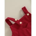 thumbnail image 6 of Bagilaanoe Newborn Baby Girl Boy Valentine Clothes Corduroy Rompers Heart Print Sleeveless Bodysuit 3M 6M 12M 18M Infant One Piece Jumpsuit, 6 of 9
