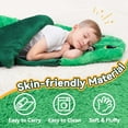 thumbnail image 2 of HearthH Kids Dinosaur Sleeping Bag, Toddler Boy Dino Nap Mat, Plush Animal Slumber Bag 2 In 1 Pillow Daycare Preschool Kindergarten Birthday Gift Travel Sleepover 3 4 5 6 7 8 10 12 Yr Child Teen, 2 of 14