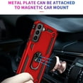 thumbnail image 5 of Feishell Hybrid Armor Phone Case for Samsung Galaxy S21 Plus, Military Grade Shockproof 360 Rotatable Metal Ring Holder Kickstand Support Magnetic Car Mount Dual Layer Protective Phone Cover,Red, 5 of 8