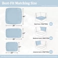 thumbnail image 2 of Kimunuk 14 Pcs Outdoor Cushion Slipcovers, Replacement Outdoor Patio Cushion Covers with 3 Size, Waterproof and Zippered, Fit for Outdoor Furniture, Patio Sofa Couch, Covers Only, Sky Blue, 2 of 6