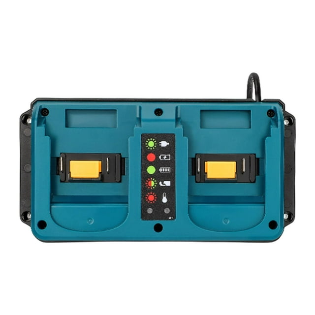 Cargadores de batería de litio para herramientas eléctricas CH07, cargadores rápidos, adaptador estadounidense, puertos dobles, reemplazo portátil y