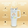thumbnail image 3 of Happy 70th Birthday Gifts for Women, 40 oz Tumbler with Handle and Straw Lid, 70 Years Old Gifts Idea for Her, Seventy Birthday Present Back in 1954 Tumbler Cup（White）, 3 of 5