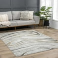 thumbnail image 3 of Hauteloom Liverpool Living Room, Bedroom Area Rug - Contemporary - Light Gray, Medium Gray, Off White - 18" x 18" Sample, 3 of 12