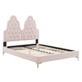 thumbnail image 3 of Modway Alexandria Tufted Performance Velvet Twin Platform Bed - Pink, 3 of 3