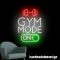 thumbnail image 5 of Handmadetneonsign Gym Mode Neon Wall Sign, Weightlifting Led Light Wall Art Decor, Gym Room Wall Decor 58362, 5 of 5
