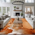thumbnail image 4 of Marble Burnt Orange Large Area Rugs for Bedroom Living Room, Soft Non Slip Carpet Bedside Rug, Modern Abstract Ink Painting Luxury Rectangular Floor Cover Kitchen Accent Rug 5'x7' for Office, 4 of 9