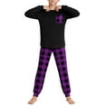 thumbnail image 2 of Cethrio Girls 2 Piece Pajama Sets, Long Sleeve Soft Crew Neck Girls' Sleepwear Loungewear Purple Size 9-10 T, 2 of 6