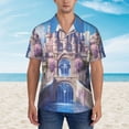 thumbnail image 4 of Lsque Majestic Fantasy Castle pattern Hawaiian Shirt for Men, Unisex Summer Beach Casual Short Sleeve Button Down Shirts-Large, 4 of 9