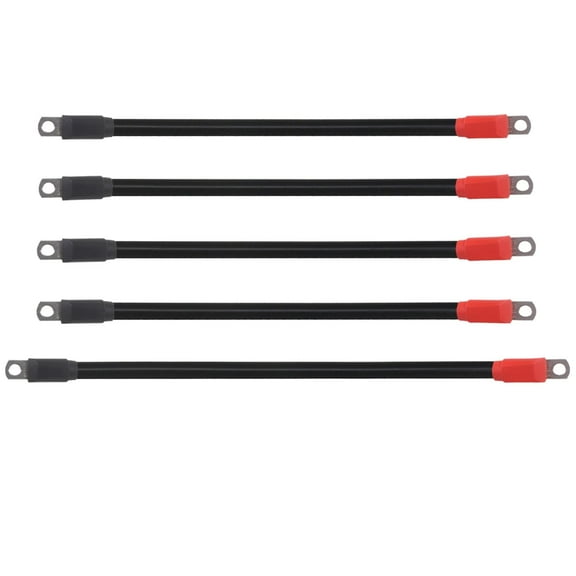 Golf Cart Battery Cables 4 Gauge for 36v & 48v EZGO TXT 1994-UP, AC/DC Wire Golf Cart Battery Pure Copper Wiring Kit with Heavy Duty Wire Lugs - Black & Red