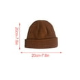 thumbnail image 3 of Tuque Tricotée Exquise Confortable Style Simple Femmes Hommes Mode Chapeaux Couvre-Chef Ornement Vêtement Accessoire pour Déco de Robe Brun, 3 of 6