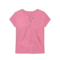 thumbnail image 6 of Babysbule Women's V Neck Button Placket Short Sleeve Henley T Shirt, Casual Loose Fit Top for Daily All Season Wear, 6 of 6