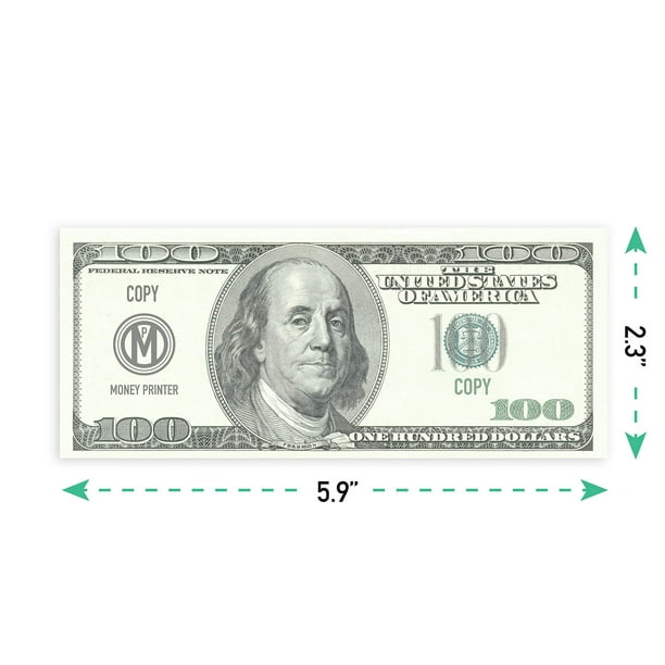 Money Printer Prop Money 100 Dollar Bills Faux argent réaliste, argent  fictif, paquet de 100 billets dans une boîte cadeau 