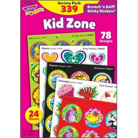 UPC: 0078628839210 | TREND TEP83921 Kid Zone Scratch n Sniff Stinky Stickers 339 / Pack Multicolor