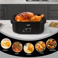 thumbnail image 3 of Sunvivi Roaster Oven with Self-Basting Lid, 18qt Electric Roaster with Removable Pan & Rack, Turkey Roaster Oven with Defrost & Warm Function, Stainless Steel, Black, 3 of 7